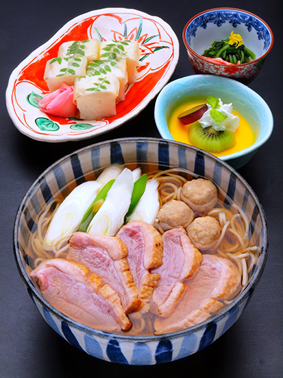 Kamo Nanban Set (noodles with duck meat)